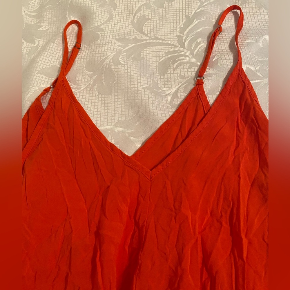 Elan Double V Maxi Dress with spaghetti straps. Size Medium - Picture 5 of 8